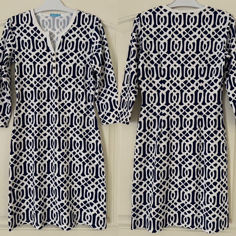 NBW J.McLaughlin 3/4 sleeve Henley Dress sz XS
